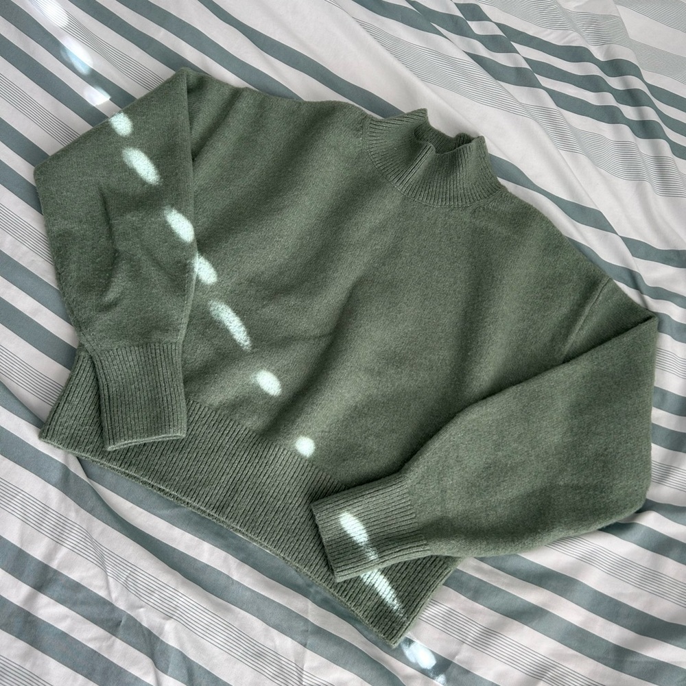 & Other Stories cropped mock neck sweater